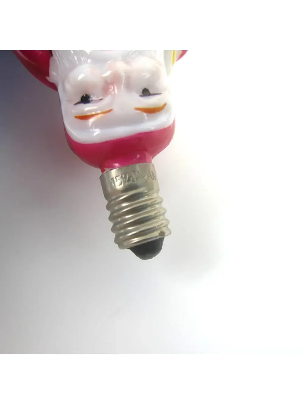 Vintage Santa Claus Christmas Milk Glass Light Bulb C6 Figural Toy Sack Japan